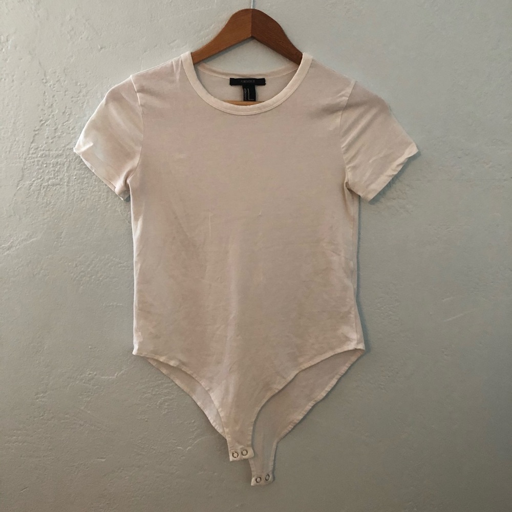White button snap onsie